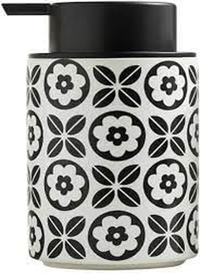 FabSeasons Moroccan Design Ceramic Foaming Soap Dispenser - 350ml Refillable Foam Pump Bottle for Bathroom & Kitchen - Image 1